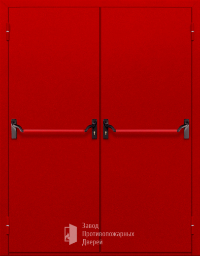 Фото двери «Двупольная глухая с антипаникой (красная)» в Протвино
