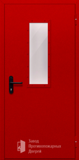 Фото двери «Однопольная со стеклом (красная)» в Протвино