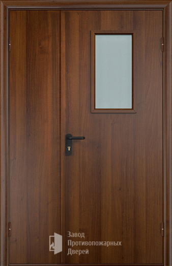 Фото двери «Полуторная МДФ со стеклом EI-30» в Протвино