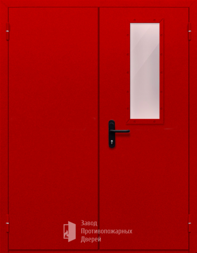 Фото двери «Двупольная со стеклом (красная)» в Протвино