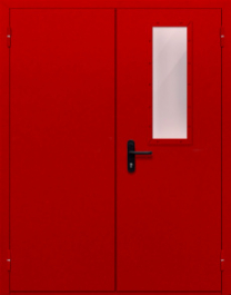 Фото двери «Двупольная со стеклом (красная)» в Протвино