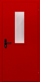Фото двери «Однопольная со стеклом (красная)» в Протвино