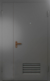 Фото двери «Техническая дверь №7 полуторная с вентиляционной решеткой» в Протвино