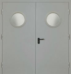 Фото двери «Двупольная с круглым стеклом EI-30» в Протвино