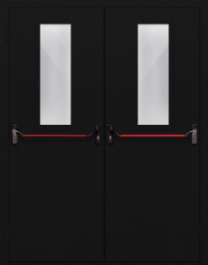 Фото двери «Двупольная со стеклом и антипаникой №64» в Протвино