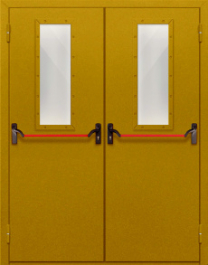 Фото двери «Двупольная со стеклом и антипаникой №65» в Протвино